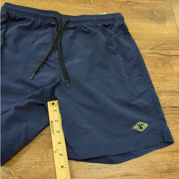 Pacsun Men's Small Swim Trunks Mesh Lined Blue Nylon Drawstring Stretch - Picture 6 of 9